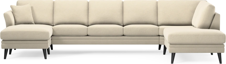 Eden - 3-sits soffa med schäslong vänster och divan höger - Beige