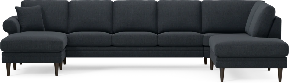 Eden - 3-sits soffa med schäslong vänster och divan höger - Blå