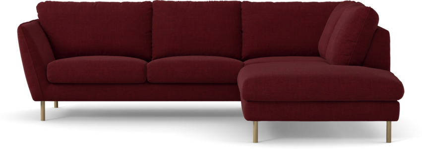 Madison Lux - 2-sits soffa med divan höger - Röd