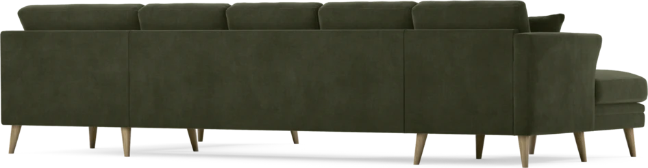 Eden - 3-sits soffa med schäslong vänster och divan höger - Grön