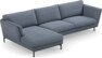 Madison Lux - 3-sits soffa med schäslong vänster - Blå