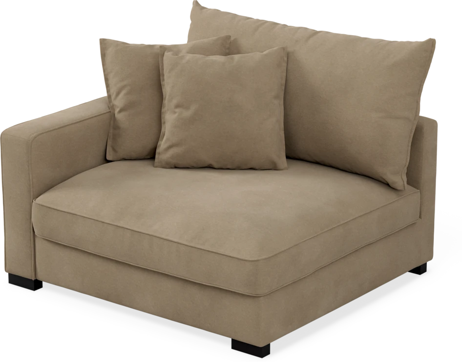 Rossi - 1,5-sits med armstöd vänster - Beige