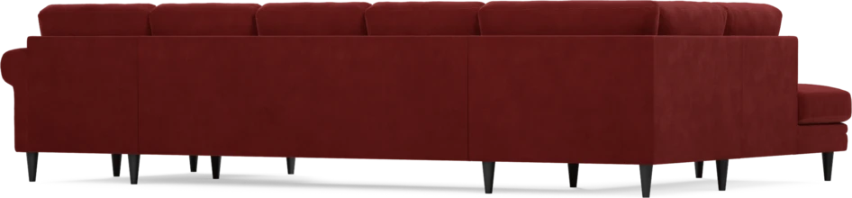 Eden - 3-sits soffa med divan vänster och schäslong höger - Röd