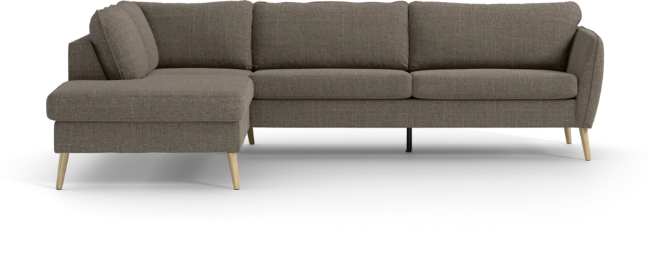 County - 2,5-sits soffa med divan vänster - Brun