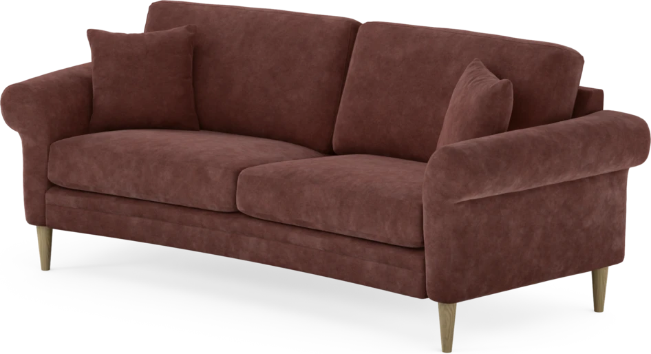 Eden - 2,5-sits soffa svängd - Röd