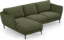 Madison Lux - 2-sits soffa med schäslong vänster - Grön