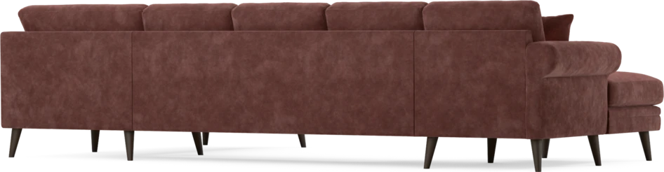 Eden - 3-sits soffa med schäslong vänster och divan höger - Röd