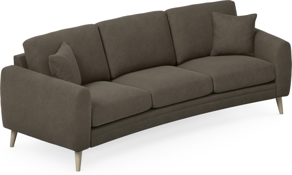 Eden - 3-sits soffa svängd - Brun
