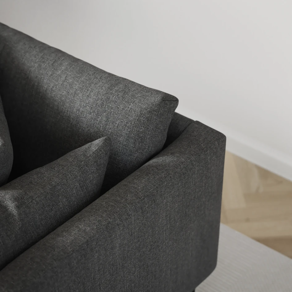 Harper - 4-sits soffa - Grå