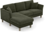 Eden - 2-sits soffa med schäslong - Grön