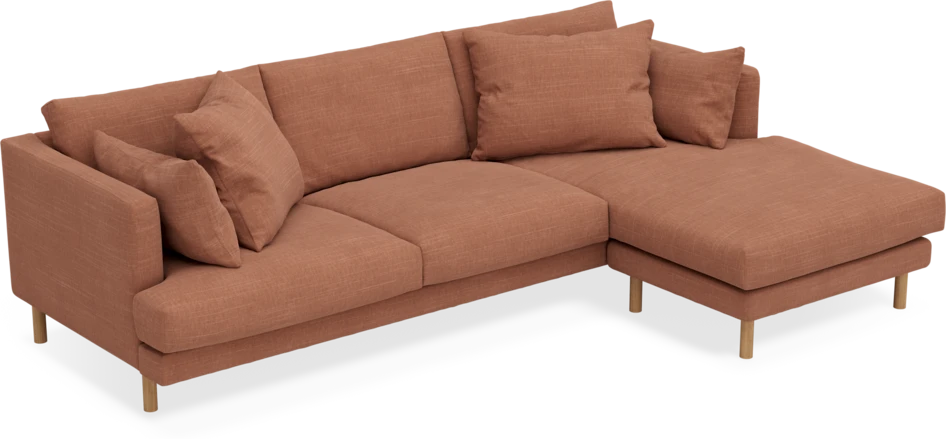 Harper - 4-sits med schäslong höger  - Orange
