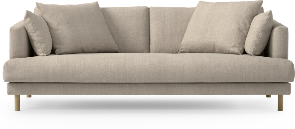 Harper - 3-sits soffa, hel dyna - Beige
