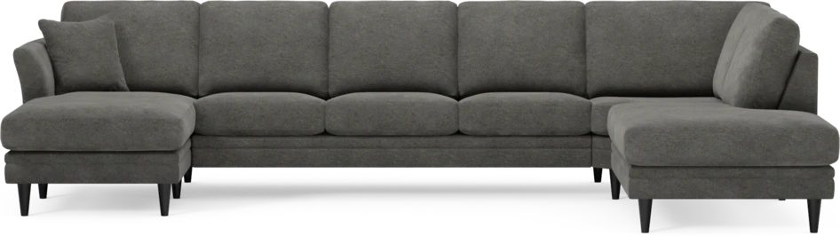 Eden - 3-sits soffa med schäslong vänster och divan höger - Grå