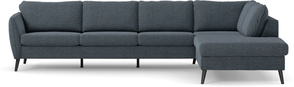 County - 3-sits soffa med divan höger - Blå