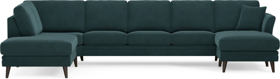 Eden - 3-sits soffa med divan vänster och schäslong höger - Blå