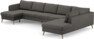 County - 4-sits soffa med schäslong vänster och divan höger - Brun