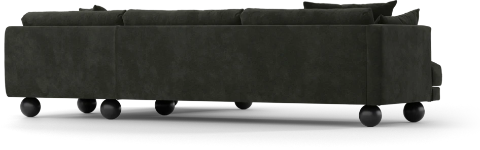 Harper - 3-sits soffa med divan höger - Svart