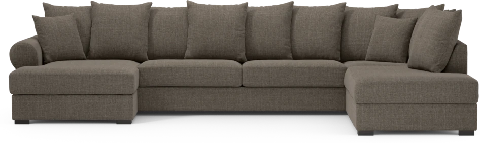 Town - 3-sits soffa med divan höger och schäslong vänster - Brun