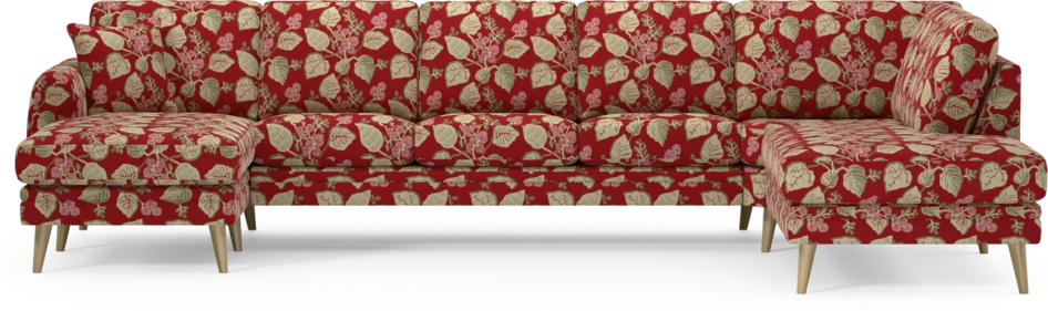 Eden - 3-sits soffa med schäslong vänster och divan höger - Flerfärgad