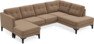 Rio - 3-sits soffa med schäslong vänster och divan höger - Beige