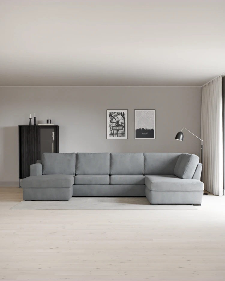 Friday - 3-sits soffa med schäslong vänster och divan höger - inspiration