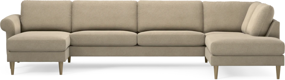 Bridge - 3-sits soffa med schäslong vänster och divan höger - Beige