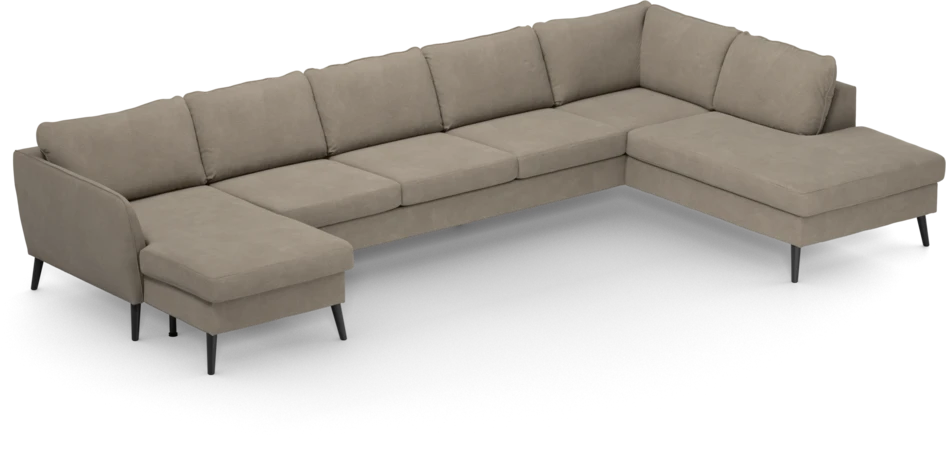 County - 4-sits soffa med schäslong vänster och divan höger - Beige