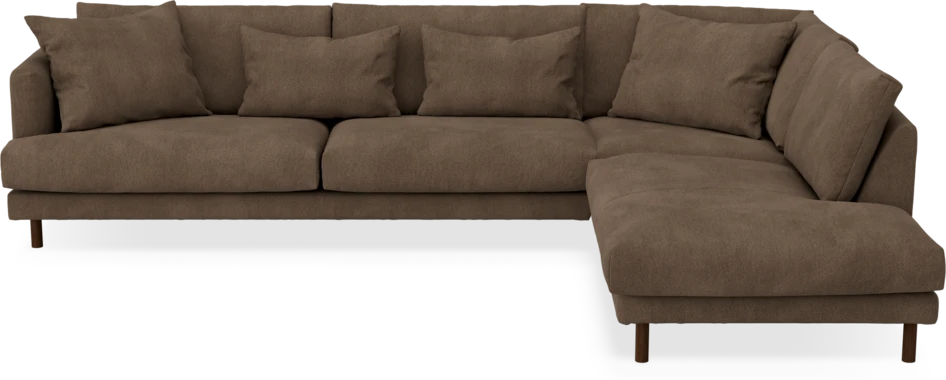Harper - 3-sits soffa med divan höger - Brun