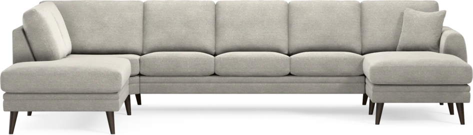 Eden - 3-sits soffa med divan vänster och schäslong höger - Grå