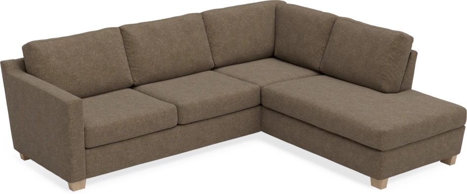Friday - 2,5-sits soffa med divan höger - Brun