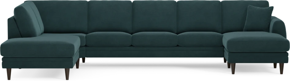Eden - 3-sits soffa med divan vänster och schäslong höger - Blå