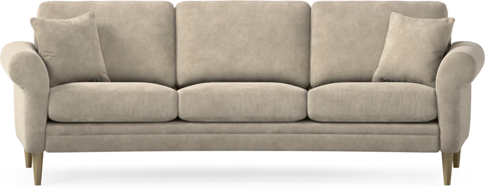 Eden - 3-sits soffa svängd - Beige