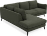 Madison - 2-sits soffa med divan vänster - Grön