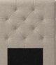 Delux Pikerad Låg - Sänggavel, 90-210 cm - Beige