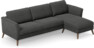 Bridge - 3-sits soffa med schäslong höger - Svart