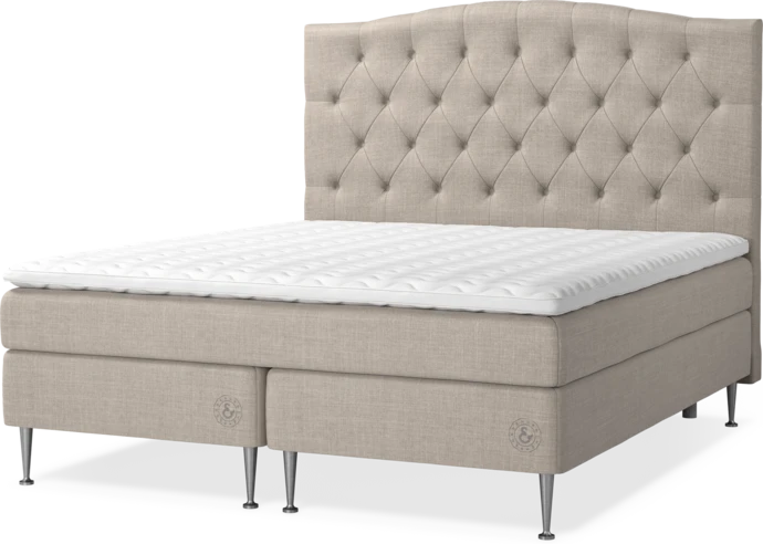 Saltskär, Kontinentalsäng, dubbelsäng med bäddmadrass Saltskär och Välvd sänggavel