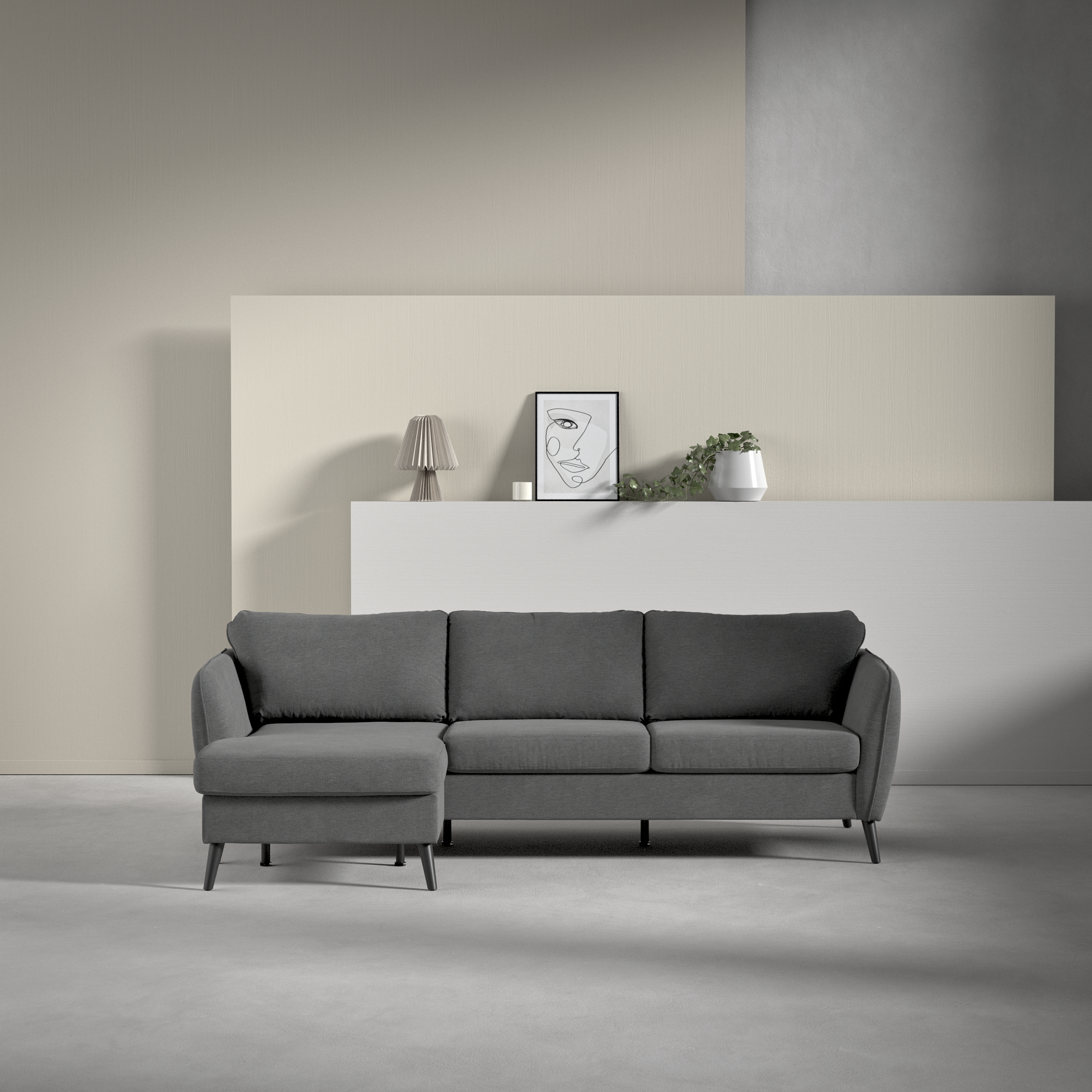 County - 3-sits soffa med flyttbar schäslong - inspiration