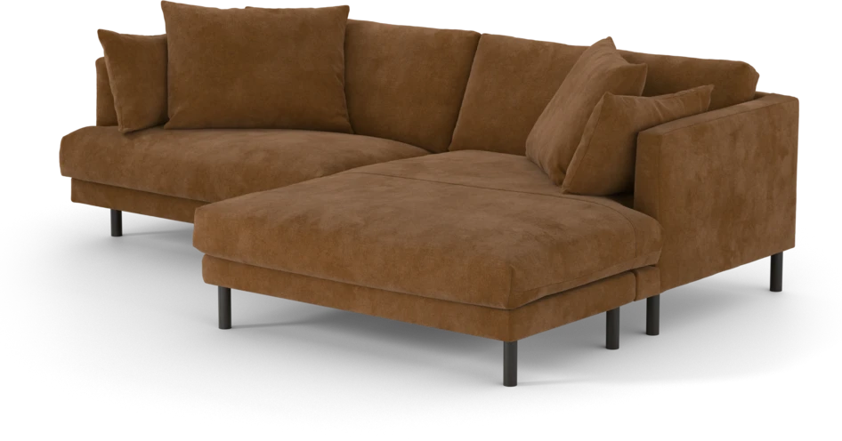 Harper - 4-sits med schäslong XL höger - Orange