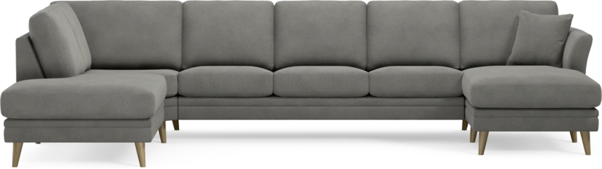 Eden - 3-sits soffa med divan vänster och schäslong höger - Grå