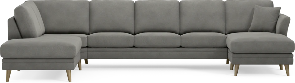 Eden - 3-sits soffa med divan vänster och schäslong höger - Grå