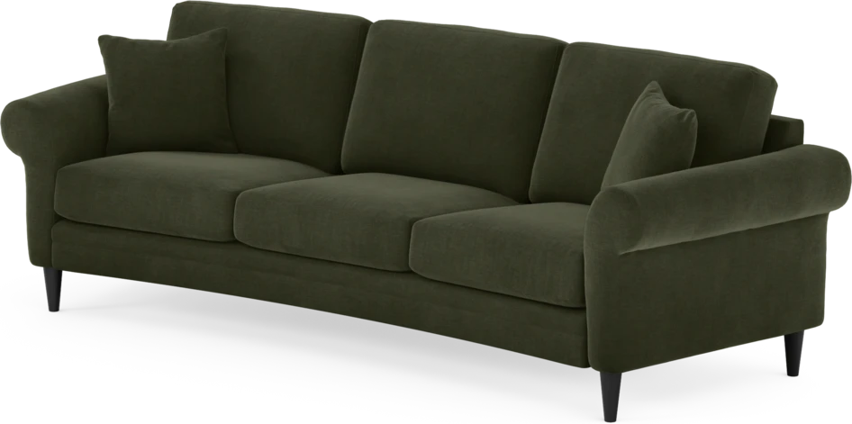 Eden - 3-sits soffa svängd - Grön