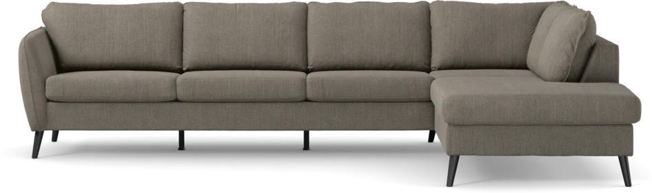 County - 3-sits soffa med divan höger - Brun