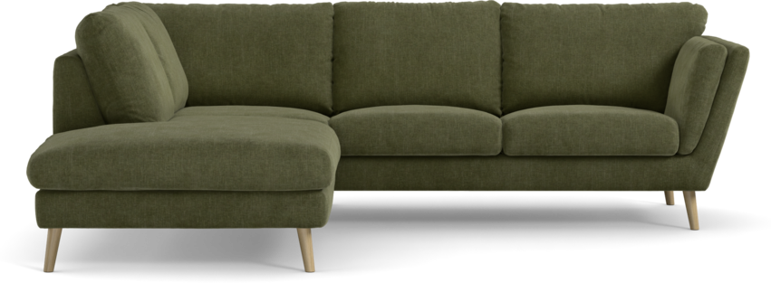 Madison Lux - 2-sits soffa med divan vänster - Grön