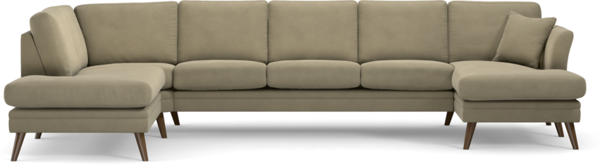 Eden - 3-sits soffa med divan vänster och schäslong höger - Beige