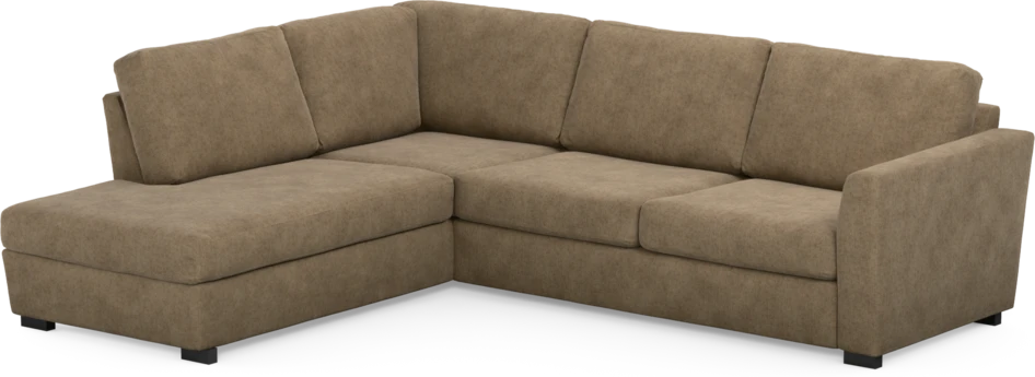 Friday - 2,5-sits soffa med divan vänster - Brun