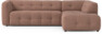 Bella - 3-sits soffa med divan höger - Rosa