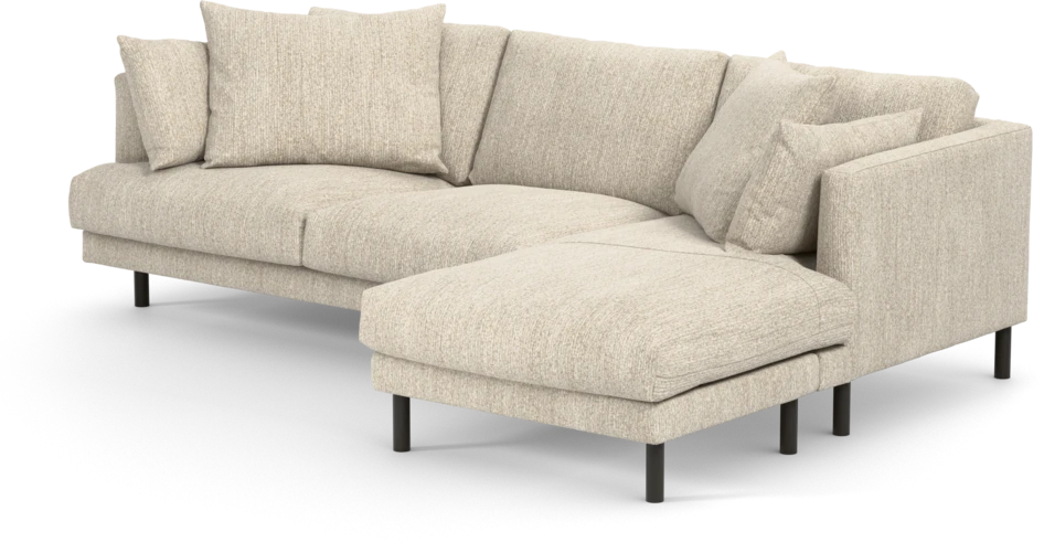 Harper - 4-sits med schäslong höger  - Beige