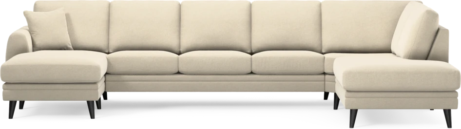 Eden - 3-sits soffa med schäslong vänster och divan höger - Beige