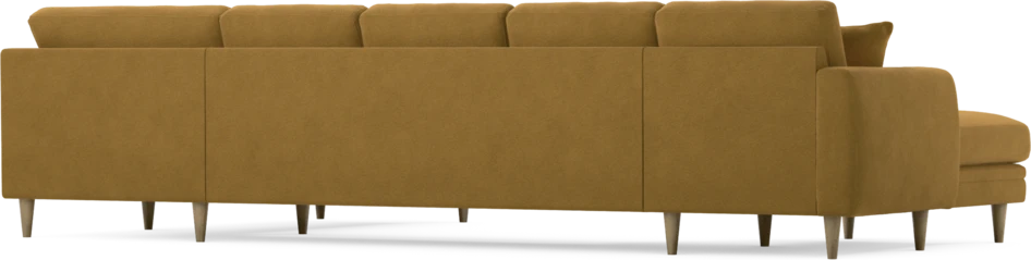 Eden - 3-sits soffa med schäslong vänster och divan höger - Gul