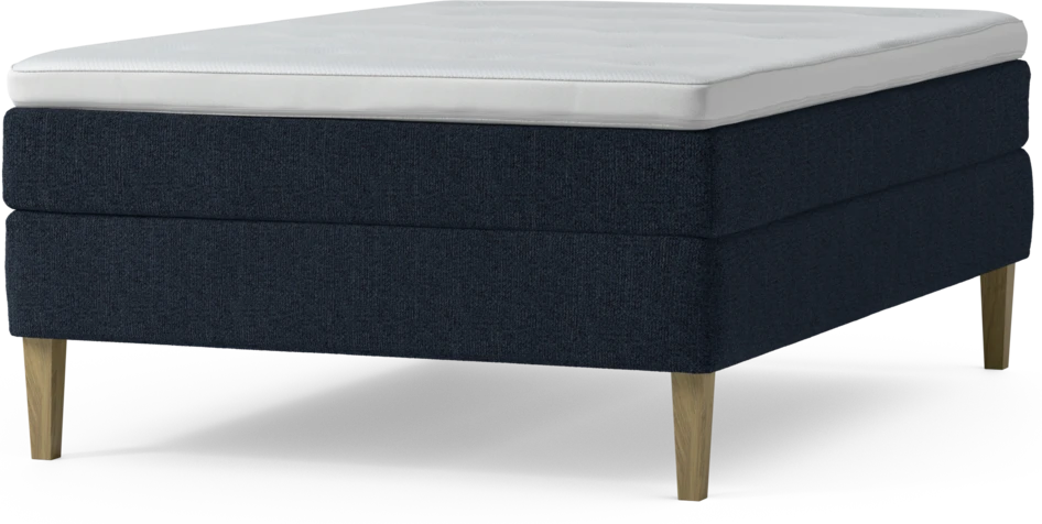 Delux Sense - Kontinentalsäng, enkelsäng 140 cm med bäddmadrass och sängben